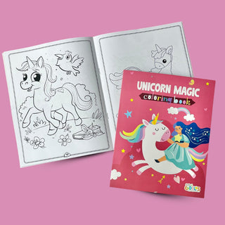 Pack of 10 | Cots and Cuddles Cartoon Colouring Book for Kids - 69 per pcs- (Unicorn)