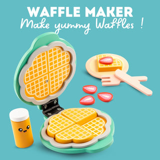 Cots and Cuddles Premium Quality Wooden Waffle Maker Toy for Kids