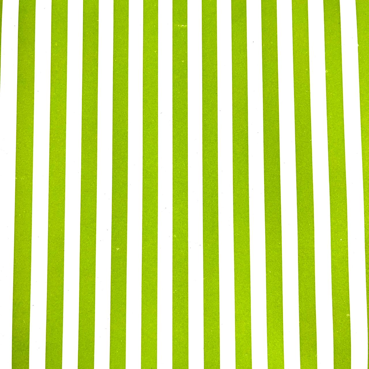 Green and White Strips Gift Wrap