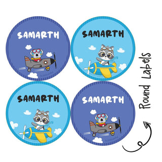 Round Waterproof Labels - Animal Ride (70 pcs) (PREPAID ONLY) (Dispatch in 5-6 Days)