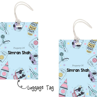Luggage Tags - Around the world - Pack of 2 Tags- PREPAID ONLY (Dispatch in 5-6 Days)