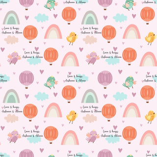 Personalised Wrapping Paper - Bird & Clouds (10pcs) (PREPAID ONLY) (Dispatch in 5-6 Days)