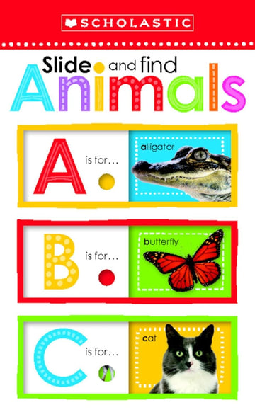 Slide and Find Animals ABC Board Book