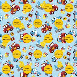 Personalised Wrapping Paper - Car (10pcs) (PREPAID ONLY) (Dispatch in 5-6 Days)