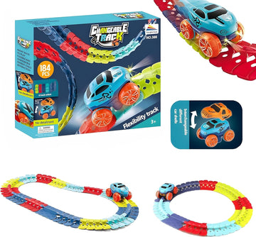 184pcs Car Track Changeable Toy Set for Kids