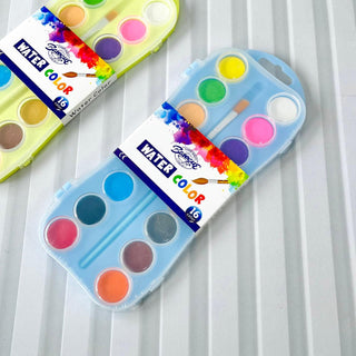 16 Shades Water Color Cake for Kids School & Home Art Supply 1pc Random