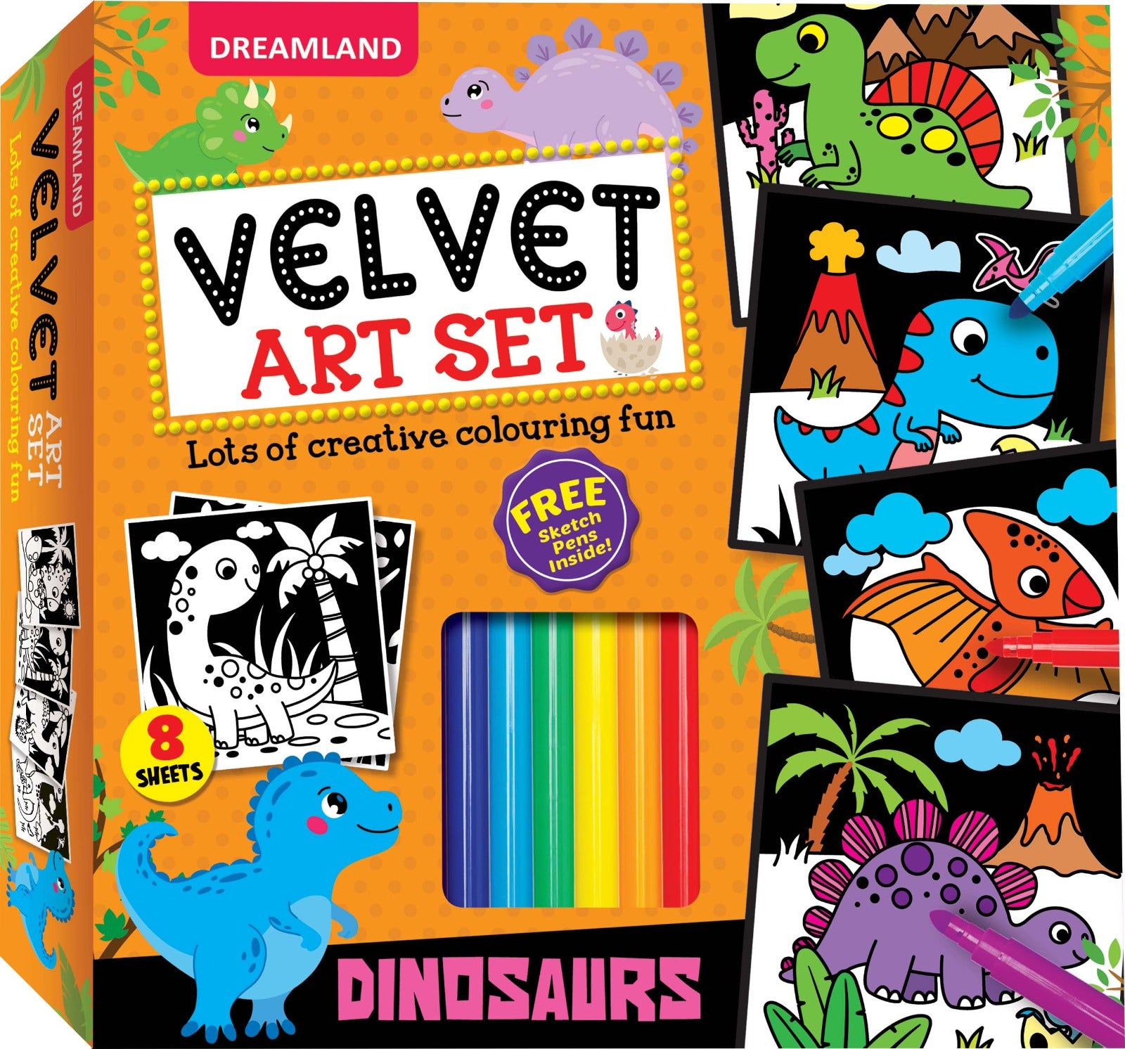 Unicorn - Velvet Art Set With 10 Free Sketch Pens