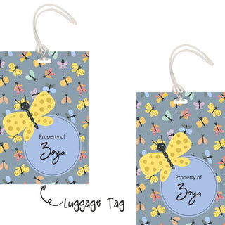 Luggage Tag - Colourful Bugs - Pack of 2 Tags - PREPAID ONLY (Dispatch in 5-6 Days)