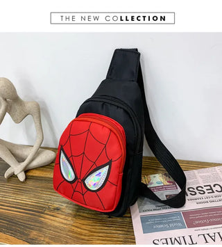 Spiderman Design Mini Crossbody Bag for Kids (Black & Blue)