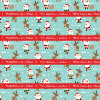 Personalised Wrapping Paper - Cute Santa (10pcs) (PREPAID) (Dispatch in 5-6 Days)