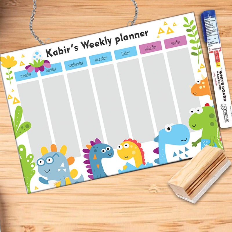 Personalized Weekly Planner - Dino (PREPAID)