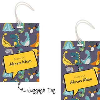 Luggage Tags - Dino Colors - Pack of 2 Tags - PREPAID ONLY (Dispatch in 5-6 Days)