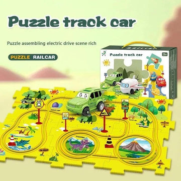 DIY Assembling Puzzle Track Car Play Set for Kids (Random Design)
