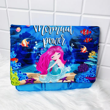 Laptop Bag with Four Front Pockets: Stylish, Organized, and Durable (Mermaid)