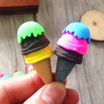 Enchanting 3D Design Ice-Cream Shape Erasers (1pc)