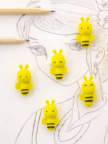 Enchanting 3D Design Honeybee Shape Erasers (2pc)