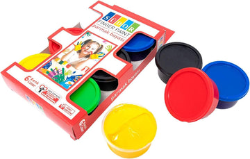 Finger Paint Set of 6 Non-Toxic, Vibrant Colors for Kids