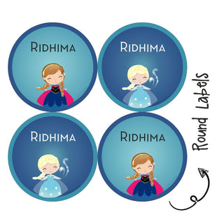 Round Waterproof label - Frozen  (70 Pcs) (PREPAID ONLY) (Dispatch in 5-6 Days)
