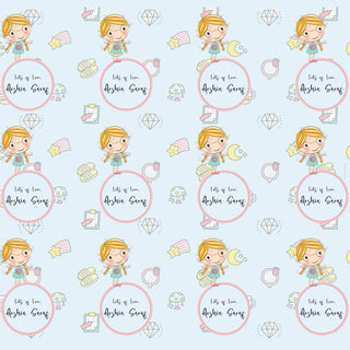 Personalised Wrapping Paper - Green Girl (10pcs) (PREPAID ONLY) (Dispatch in 5-6 Days)