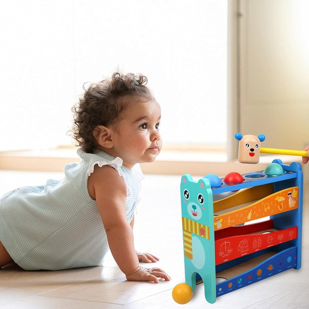 Hammer Bench Ball Sliding Wooden Toy Cots and Cuddles