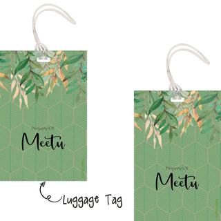 Luggage Tags - Hexagon Leaf Elder - Pack of 2 Tags - PREPAID ONLY (Dispatch in 5-6 Days)