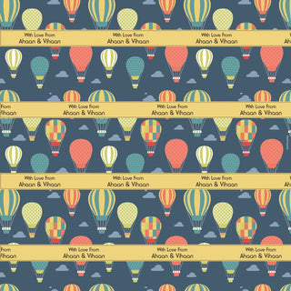 Personalised Wrapping Paper - Hot Air Balloon (10pcs) (PREPAID ONLY) (Dispatch in 5-6 Days)