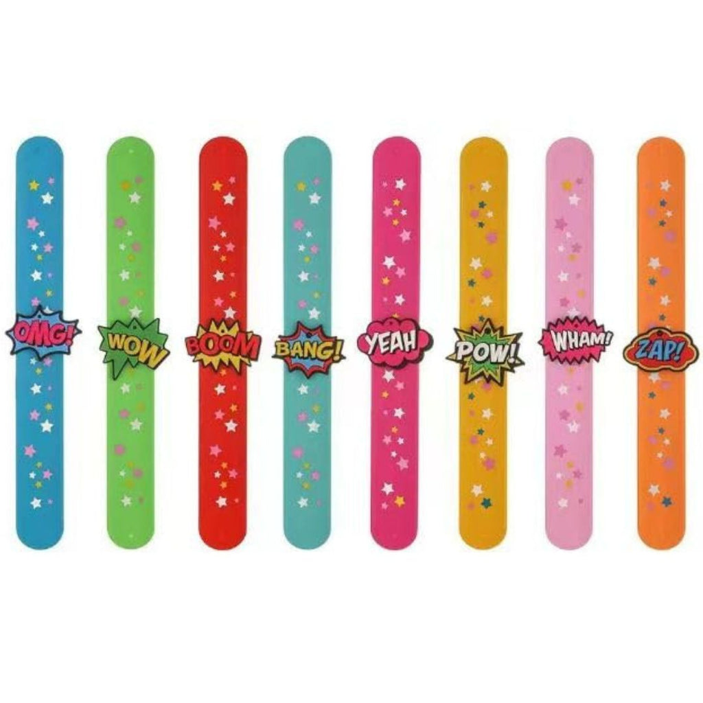 Cute Comic Slap Bands for Kids Fun and Colorful Bracelets for Partie