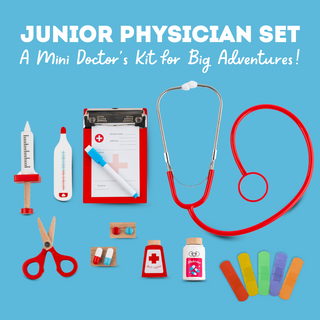 Cots and Cuddles Premium Wooden Junior Physician Set Pretend Play for Kids