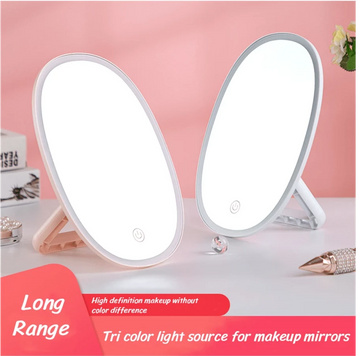 Smart LED Makeup Mirror with Touch Screen, and USB Rechargeable
