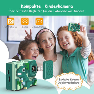 Dinosaur Blocks Design Electronic Camera for Kids
