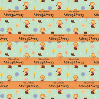 Personalised Wrapping Paper - Lion (10pcs) (PREPAID ONLY) (Dispatch in 5-6 Days)
