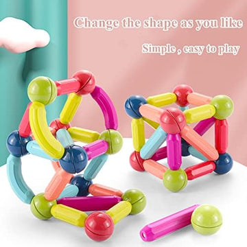 Magnetic Sticks 3D Magnetic Building Rods and Balls for Building For Kids