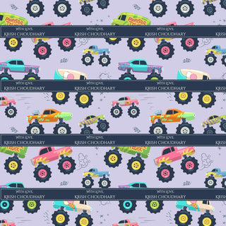 Personalised Wrapping Paper - Monster Truck (10pcs) (PREPAID ONLY) (Dispatch in 5-6 Days)