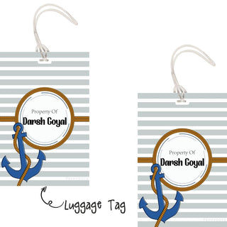 Luggage Tags - Nautical Stripes - Pack of 2 Tags - PREPAID ONLY (Dispatch in 5-6 Days)