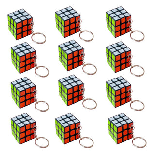 PACK OF 12 | Mini Rubik’s Cube with keyring for Return Gift -14 per pc- (Prepaid Only)