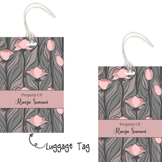 Luggage Tags -  Peach Roses - Pack of 2 Tags - PREPAID ONLY (Dispatch in 5-6 Days)