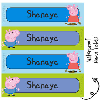 Waterproof Labels - PEPPA PIG - Pack of 88 labels - PREPAID ONLY