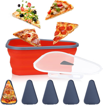 Slice & Store: Pizza Storage Container with 5 Serving Trays