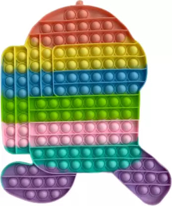 Among Us Shaped Jumbo Popit Game Fidget Toy (Random Colour)