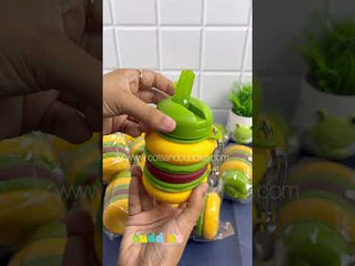 burger silicone water bottle