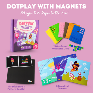 Cots and Cuddles Magnetic Dot Art – Unicorn & Princess Playset