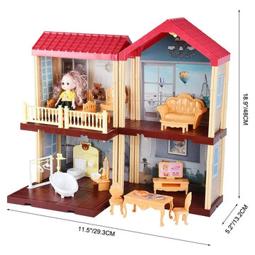 Enchanting Princess Dream House Multi-Room Scenario Toy For Girls (113Pcs)