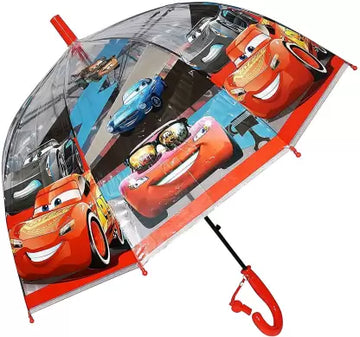 Premium Quality Theme Printed Transparent Umbrella For Kids (Cars)