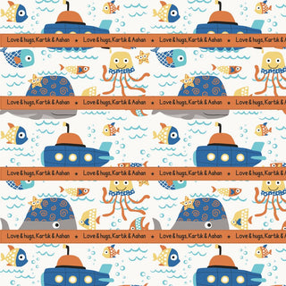 Personalised Wrapping Paper - Sea Animal (10pcs) (PREPAID ONLY) (Dispatch in 5-6 Days)