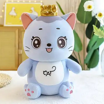 Crown Cat Design Soft Toy for Kids 1pc (28cm)
