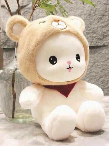 Kitty with Bear Cap Soft Toy for Kids 1pc