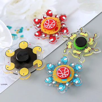 3D Cartoon Fidget Spinner Toy for Kids (Random Design) (Pack of 2)