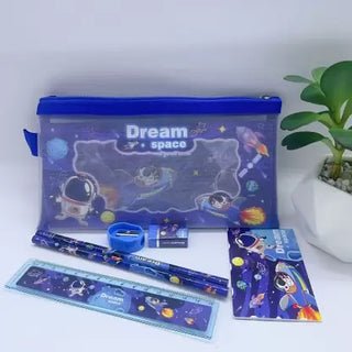 Space Theme Stationary Set in transparent zip pouch