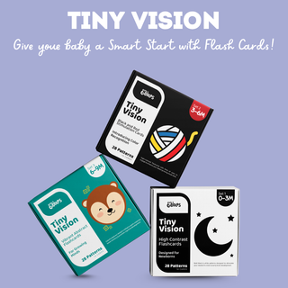 Cots and Cuddles High Contrast Tiny Vision Flashcards for Kids Age 0 - 9 months Set of 3