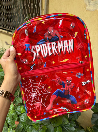 Cute Design Transparent Backpack with Front Pocket for Kids